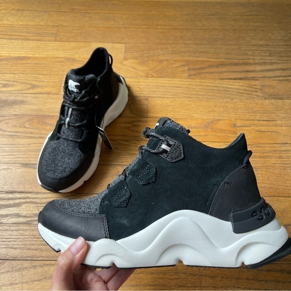 Sorel Shoes - NEW Sorel Kinetic RNEGD Caribou Waterproof Boot Black NL4398 Size 8 NWT